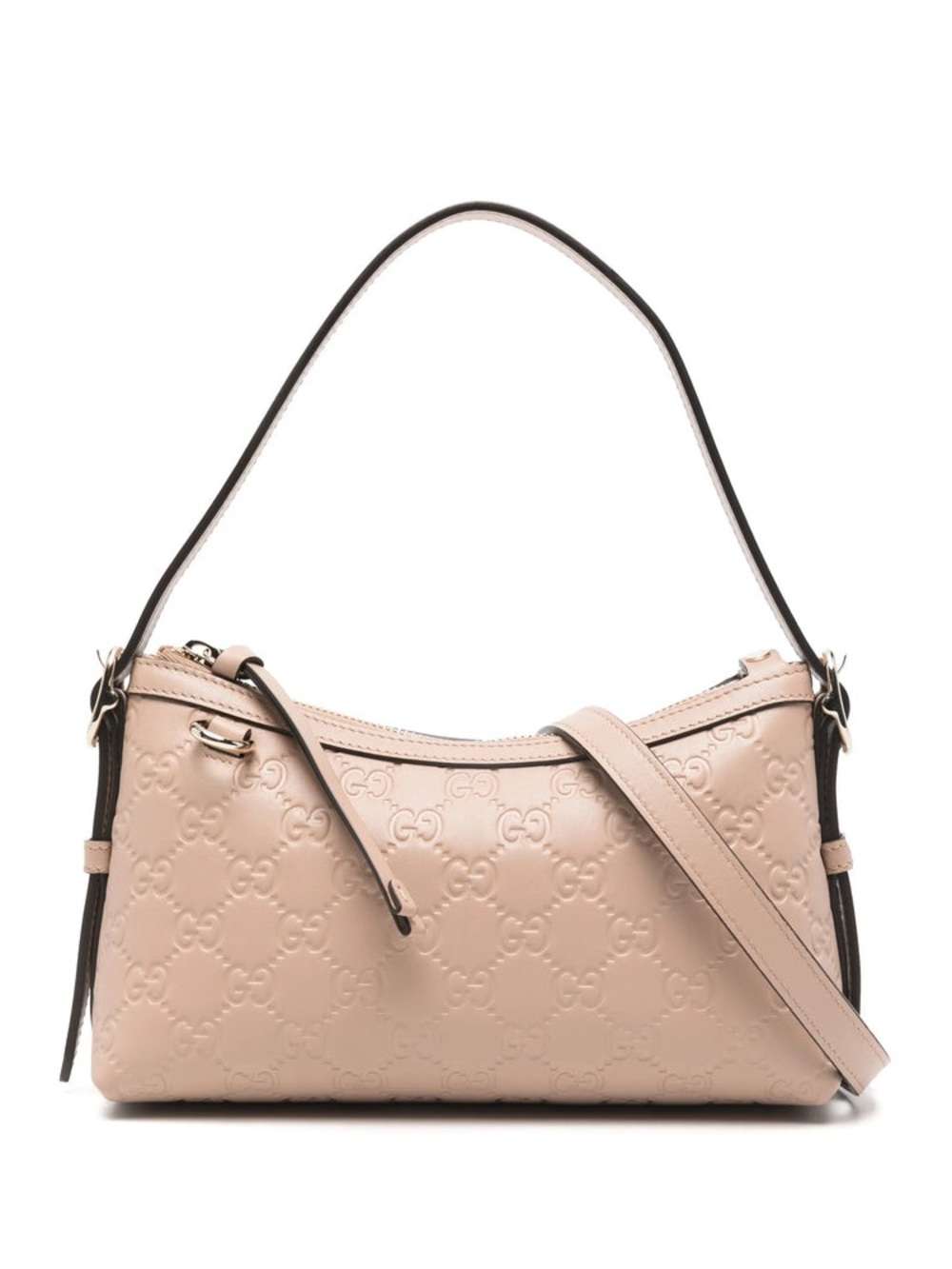 Gucci Blush Embossed Leather Shoulder Bag